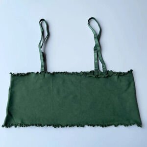 Free People Bralette Removable Strap Lightweight Green Size Medium/Large NEW